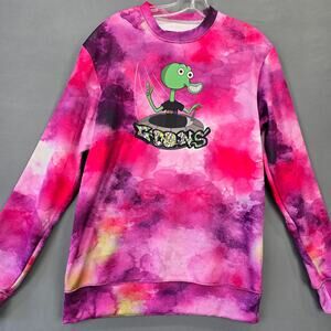 Goons Pink Tie Dye Sweatshirt Alien Graphic Print Long Sleeves Womens Size M Top